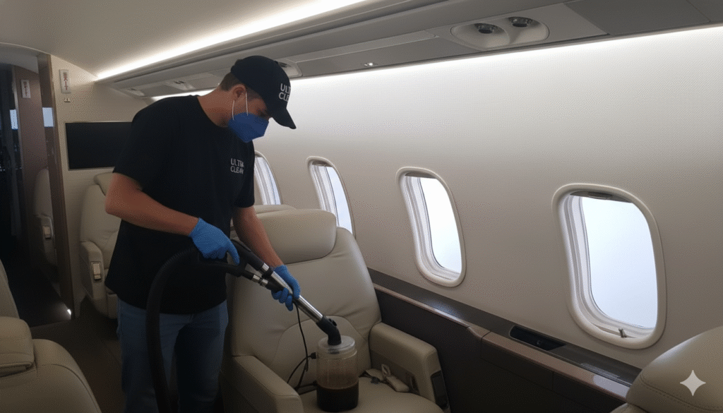 Desinfección y tratamiento con láser UV para jets privados